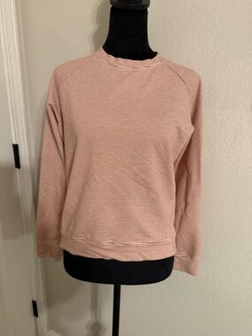 Thread & Supply Red and White Striped Long Sleeve Tee